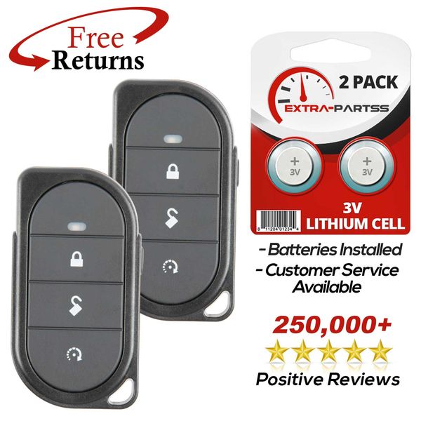 2 Remote Keyless Entry Key Fob Replacement For Viper Aftermarket (7146V)