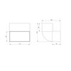 110x55mm Duct Connector - 90° Vertical Elbow Bend - Rectangular Flat PVC Ducting