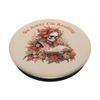 Bookish Funny Skeleton Gothic Goth Book Reading Lover Beige PopSockets Adhesive PopGrip