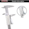 NORTOOLS Vernier Caliper+Metal Ruler, 4 PCS Multi Tool Micrometer/Right Angle Square Ruler for Precision Measuring Outside/Inside/Depth/Step/Angle