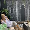 Dizzy Duck 5 Pieces Moroccan Wall Panel Stencil Kit for Gardens - Zamora