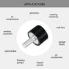 uxcell M5 Thread Rubber Mount Vibration Isolator Studded Cylindrical Shock Absorber 15x10mm 4pcs