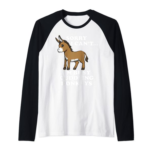Baby Donkey Funny Baby Mule Raglan Baseball Tee