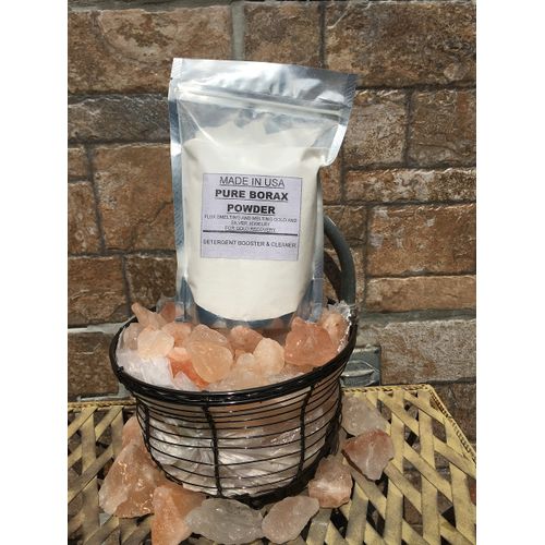 1 Lb 16 Oz Anhydrous Borax Granular Graphite Crucible Powder Deoxidizing Casting Flux for Melting Assaying Refining Gold Silver Copper Separating Impurities