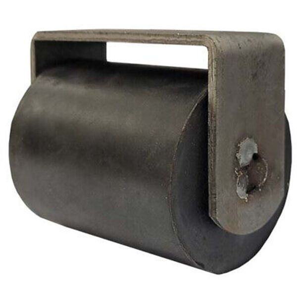 3" Sliding Gate Rubber Guide Roller Steel Mounting Bracket w/ Bearing Weldable