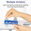 Weekly Stackable Pill Organizer,4 Times A Day Pill Organizer Box Morning, Noon, Evening, and Bedtime,7 Stackable Compartments