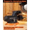 PONY 4" Heavy Duty Bench Vise 4400LBS Clamp Force 360° Rotatable Workbench Vises
