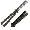 EMHFLYFN New Dull Stainless Steel Handle Comb Practice Trainer for Training Unsharpened Blade Folding Tool Set