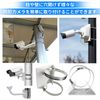 ANANXING Mounting Hardware Pole Security Camera Bracket Stand Housing, Cylindrical Column (Ready to Use, Full Set) (White, 1 Piece)