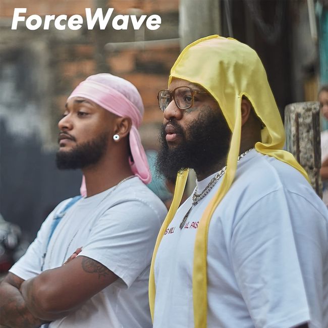  ForceWave Silky Durag for Men Wave Cap Satin Dorag for Men  Women 360 Wave Black : Beauty & Personal Care