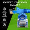 GearIT 20-Pack, Cat5e Ethernet Patch Cable 3 Feet - Snagless RJ45 Computer LAN Network Cord, Blue