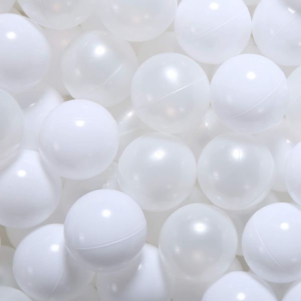 GOGOSO Ball Pit Balls for Kids,100pcs Plastic Balls Crush Proof Baby Play Ball BPA Free Non-Toxic 2.15 Inch Pit Ball for Toddler Birthday Party Pool Tent Party Favors Bath Playpen White