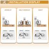 2-Pack Hidden Hinges for Cabinet Doors Frameless,90 Degree Concealed Cabinet Hinges, Surface Mount Hinges (8)