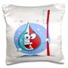 3D Rose Cute Sparkle Toothpaste Character with Toothbrush Design Pillowcase, 16" x 16"