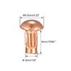 sourcing map 100 Pieces 1/8" x 5/64" Copper Round Head Copper Fixed Rivets Fasteners
