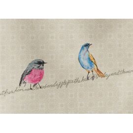 Maison d' Hermine Birdies On Wire 100% Cotton Set of 2 Multi-Purpose  Kitchen Soft Absorbent Dish Towels | Tea , Bar Towels (20 Inch by 27.50  Inch)