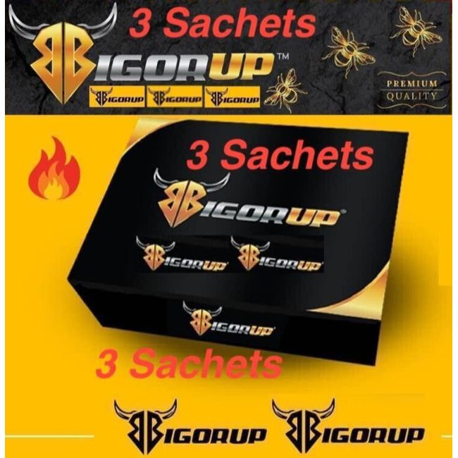 🔥 BigorUp 3 Sachets ⭐️ Big or Up 🔥 Bigor Up 3 Sachets - Package of 3 🔥 NEW