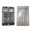 12 Volt 12 Way Screw Fuse Box Block, Splash Cover, LED Indicators with Grounds