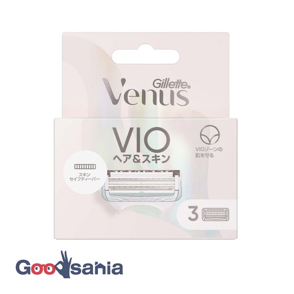 Gillette Venus VIO Hair &amp; Skin Replacement Blades 3 Pieces (Hair Removal System Type Replacement Blades)