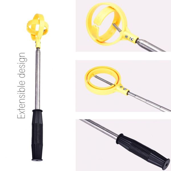 Golf Ball Picker Ball Retriever Sumnacon Golf Ball Picker 8 Levels 39-215cm Telescopic Ball Picker Auto Lock Device Golf Picker Ball Recovery Tool Outdoor Ball Puller (Yellow)