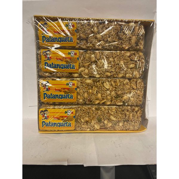 MDM Palanqueta MIXED PEANUT BRITTLE MIXTA 12CT 4.6OZ BARS (130G)