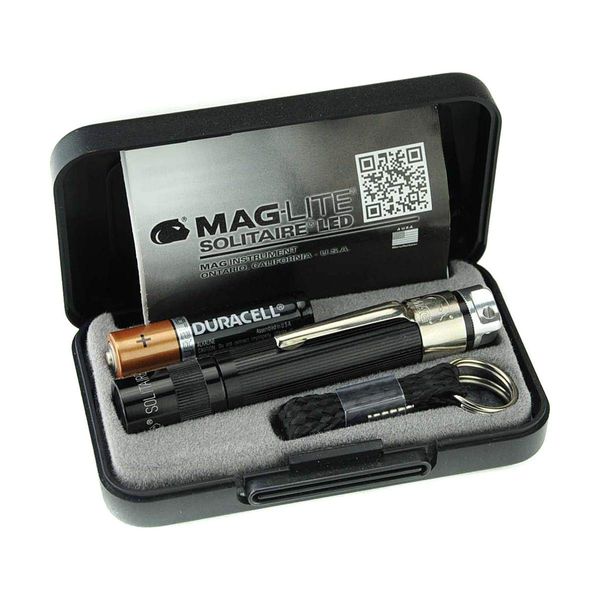 MagLite, Solitaire Spectrum Series LED Flashlight, AAA, Black Body, White LED Light