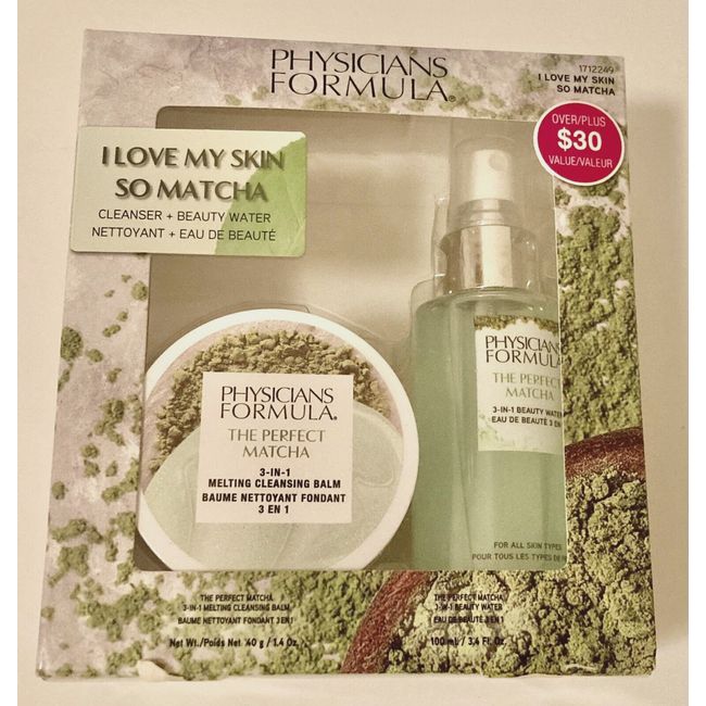 PHYSICIANS FORMULA I Love My Skin So Matcha CLEANSER & BEAUTY WATER 2 Piece Set