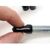 3/8" Dia x 1/4" Deep Round Black Vinyl Plastic Tube Tip End Cap Finger Pull Tab