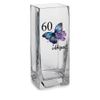 Personalised 60th Birthday Flower Vase Gift Present With Butterfly