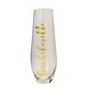 Mud Pie Bachelorette Stemless Champagne Glass, 9 oz, Gold