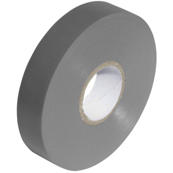 Grey PVC Electrical Insulation Tape Roll - 33m x 19mm x1