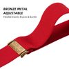 Dresime Braces for Men with 4 Strong Hook Clips, X Shape Elastic Adjustable Braces for Men and Women Work Trousers Strong Motorcycle Trousers Overalls Jeans, A-Red