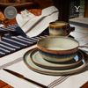 Ceramic Round Bowl, Kayce Collection,Features a reactive glaze