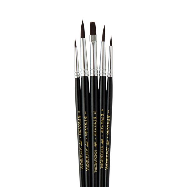 Pro Arte Scholarcryl Set of Brushes, Round 5 & Flat