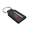 iPick Image Compatible with Dodge Charger R/T Rectangular Black Leatherette Key Chain