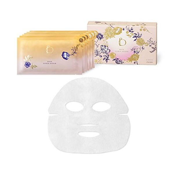 Shiseido Benefique Mask, Power Repair Sheet, Cream Mask, 0.8 fl oz (23 ml) x 6 Sheets