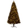 7.5' Prelit Christmas Tree  Artificial Xmas Tree Metal Stand Black