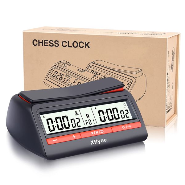 [2023 New] Xflyee Chess Clock - Digital Chess Timer, Available for Portable Timer for Board Games and Chess with Bonus and Delayed Countdown Function Gifts