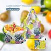 Bliceon 2-Pack Foldable Reusable Shopping Bags, Large Capacity, Multicolour, Polyester, Women