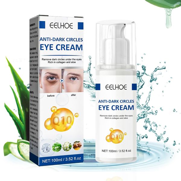 Jasminsalbe für Augenringe Tränensäcke 100ml, Eye Cream, Augenringe Entfernen, Augencreme Gegen Falten und Augenringe, Augenpflege, Augencreme Gegen Tränensäcke, Augencreme mit Collagen und Aloe Vera