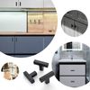 Ravinte 10 Pack Black Square Bar Cabinet Knobs 2 Inch Square Cabinet Pulls Matte Black Single Hole Kitchen Cabinet Handles