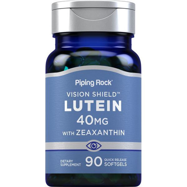 Lutein Zeaxanthin 40mg | 90 Softgels | Eye Health Vitamins | by Piping Rock