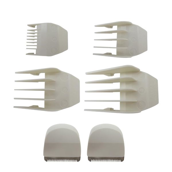 Electric Hair Trimmer Blades & Comb Guides Set Fit for Peanut 8685, 8655, 8663, 8685-1701, 2068-1001,White Carbon Steel Blades Replacement