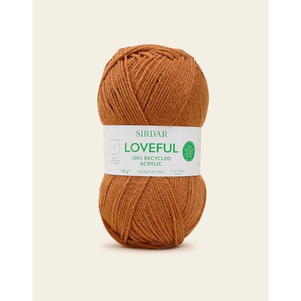 Sirdar Loveful Recyled Acrylic Yarn, Flame, 100g
