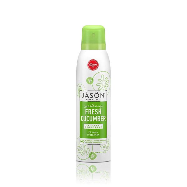 Jason Dry Spray Deodorant, Soothing Fresh Cucumber, 3.2 Oz