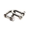 3/8 M10 304 Stainless Steel D Ring Shackle Lock for Heavy Duty Construction,Vehicle Recovery, Hauling (3PCS)