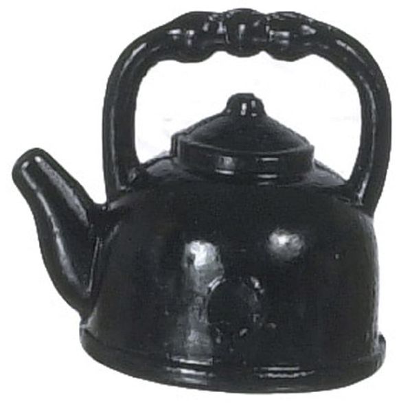 Dollhouse Miniature Black Tea Kettle