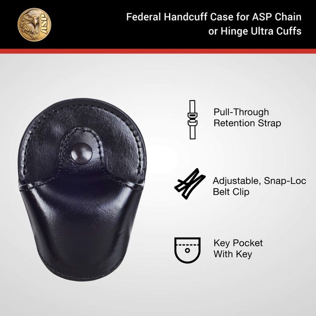 ASP, Inc. Federal Handcuff Case for ASP Handcuffs, Police Gear for Duty Belt and Handcuffs, Law Enforcement Gear, Personal Defense Equipment, Security Guard Equipment, Handcuff Case for Duty Belt