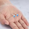 Philip Jones Synthetic Blue Opal Stud Earrings