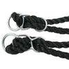 48" Spider Web Saucer Swing Tree Swing Set Adjustable Hanging Rope for Kid Black